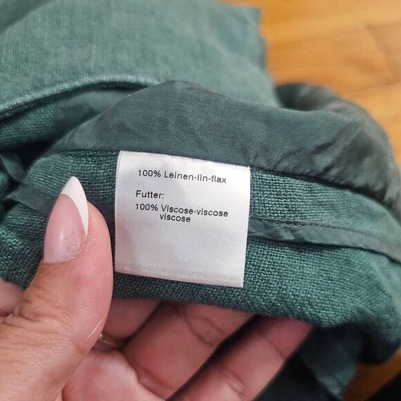 Akris Punto Linen Blazer Jacket Womens Size 6 Green - Picture 15 of 16